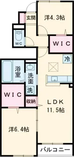 ルーチェ【1階】の間取り