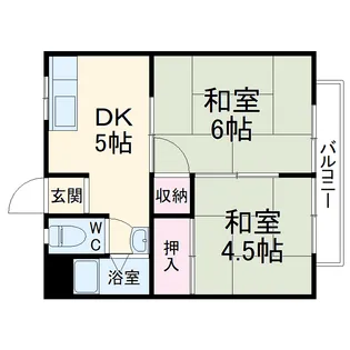 園田ハイム【2階】の間取り