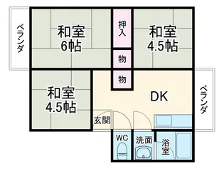 長興寺マンション【3階】の間取り