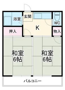 住谷アパートB棟【2階】の間取り
