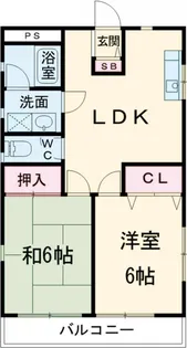 ジーズ プレイス【2階】の間取り