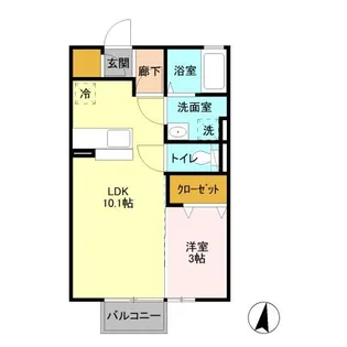 スカイブルー E【2階】の間取り