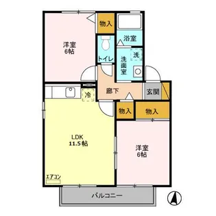 パル・リヴェール【1階】の間取り