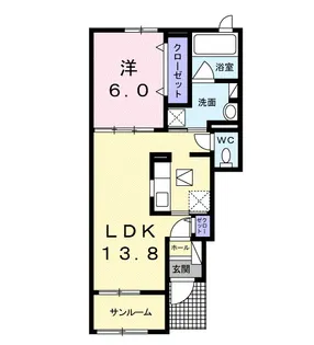 プラシードK C【1階】の間取り