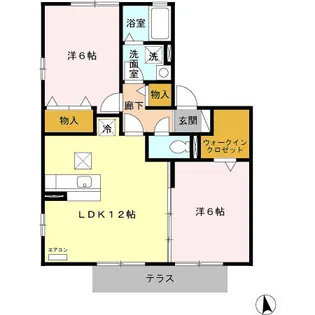 アークビレッジD【1階】の間取り