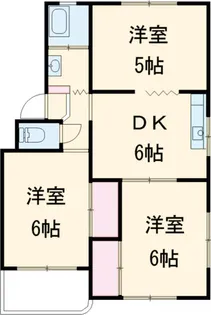勝田ハイツ【2階】の間取り