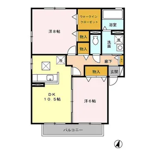 パークフラッツ B【1階】の間取り