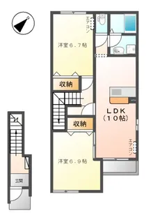 グランディア赤塚【2階】の間取り
