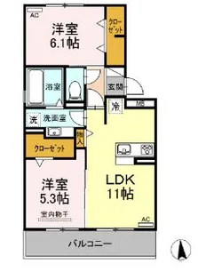リバーパーク【3階】の間取り