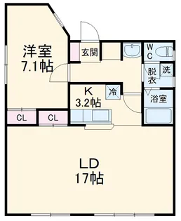 リヴェルシーデ【1階】の間取り