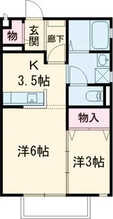 フォンテーヌ・コリーヌB【2階】の間取り