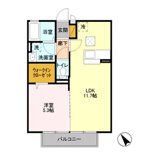 エトワール B【1階】の間取り