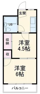 ドームプレイス【2D号室】の間取り