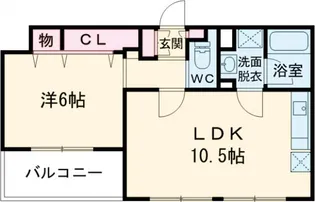 リビナ奥村ドゥー【1階】の間取り