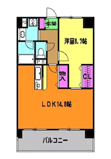 レジデンス・フォンテーヌ【5階】の間取り