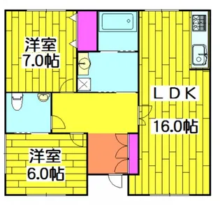 ラミアカーサK【1階】の間取り