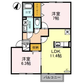 エトワール A【2階】の間取り