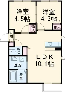 Que bonito(ケ・ボニート)【2階】の間取り