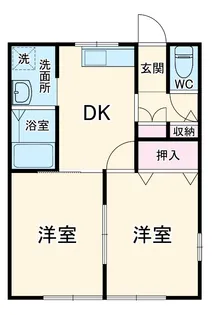 ハイツ清水J棟【203号室】の間取り