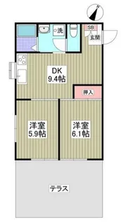 フォレストバード【106号室】の間取り