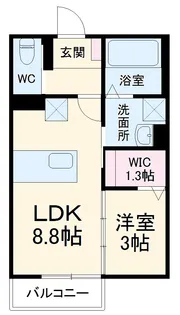 ラシーネ越後山壱番館【1階】の間取り