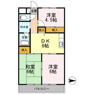 長瀬第三マンション【2階】の間取り
