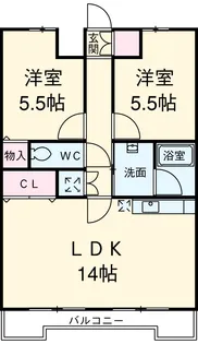 リンデンハイム赤塚【3階】の間取り