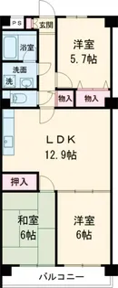 グリーンヒル上原【2階】の間取り