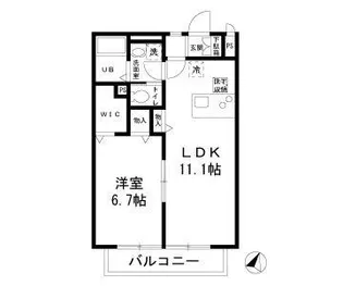 ディアコートA【1階】の間取り