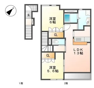 アムール・ヴィラ【203号室】の間取り