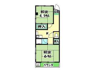 旭町マンション【203号室】の間取り