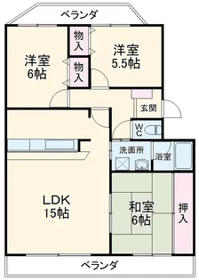 クレスト壱番館【3A号室】の間取り