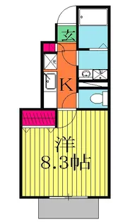 アスピリア フルール【1階】の間取り