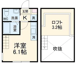 アドラブール日吉Ⅱ【102号室】の間取り