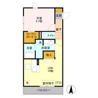 ジュネスタウン【103号室】の間取り