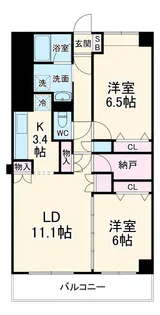 パークレジデンス市川【209号室】の間取り