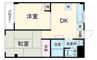 ラ・メール岡野【2階】の間取り