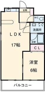 フロント上社【5階】の間取り