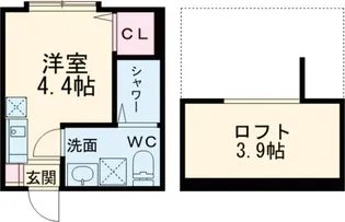 ハーモニーテラス三園【1階】の間取り