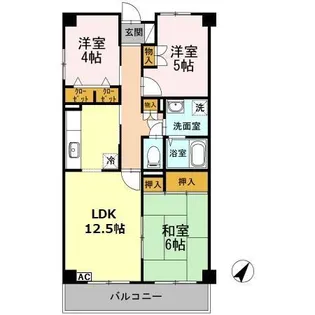 ドエル葛飾【3階】の間取り