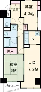 リリエンベルグ壱番館【6階】の間取り