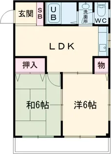 コーポ三園【2階】の間取り