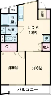 三高・徳丸パークハイツ【3階】の間取り