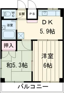 クリーンヴィレッジ市川【203号室】の間取り