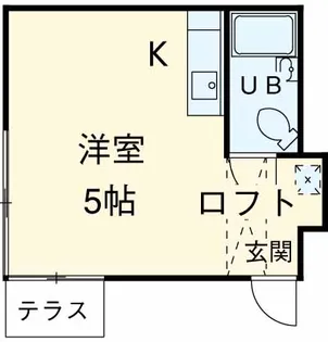 クロノス北烏山【105号室】の間取り