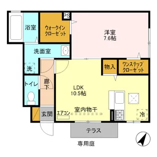 リヴェール【1階】の間取り