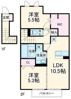 ラ・フォート文教台【203号室】の間取り