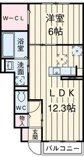 ローズハウス【102号室】の間取り