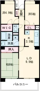 ウイングプラザ【9階】の間取り