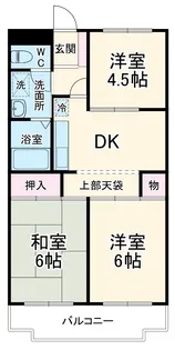 ジュネス浅間台【102号室】の間取り